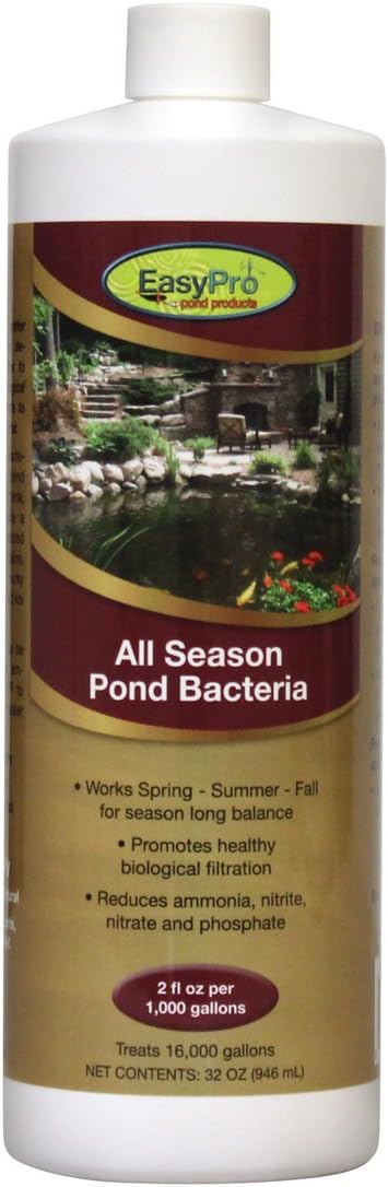 EasyPro ASB32 32-Ounce All-Season Liquid Pond Bacteria : Aquarium Water Changers : Garden & Outdoor