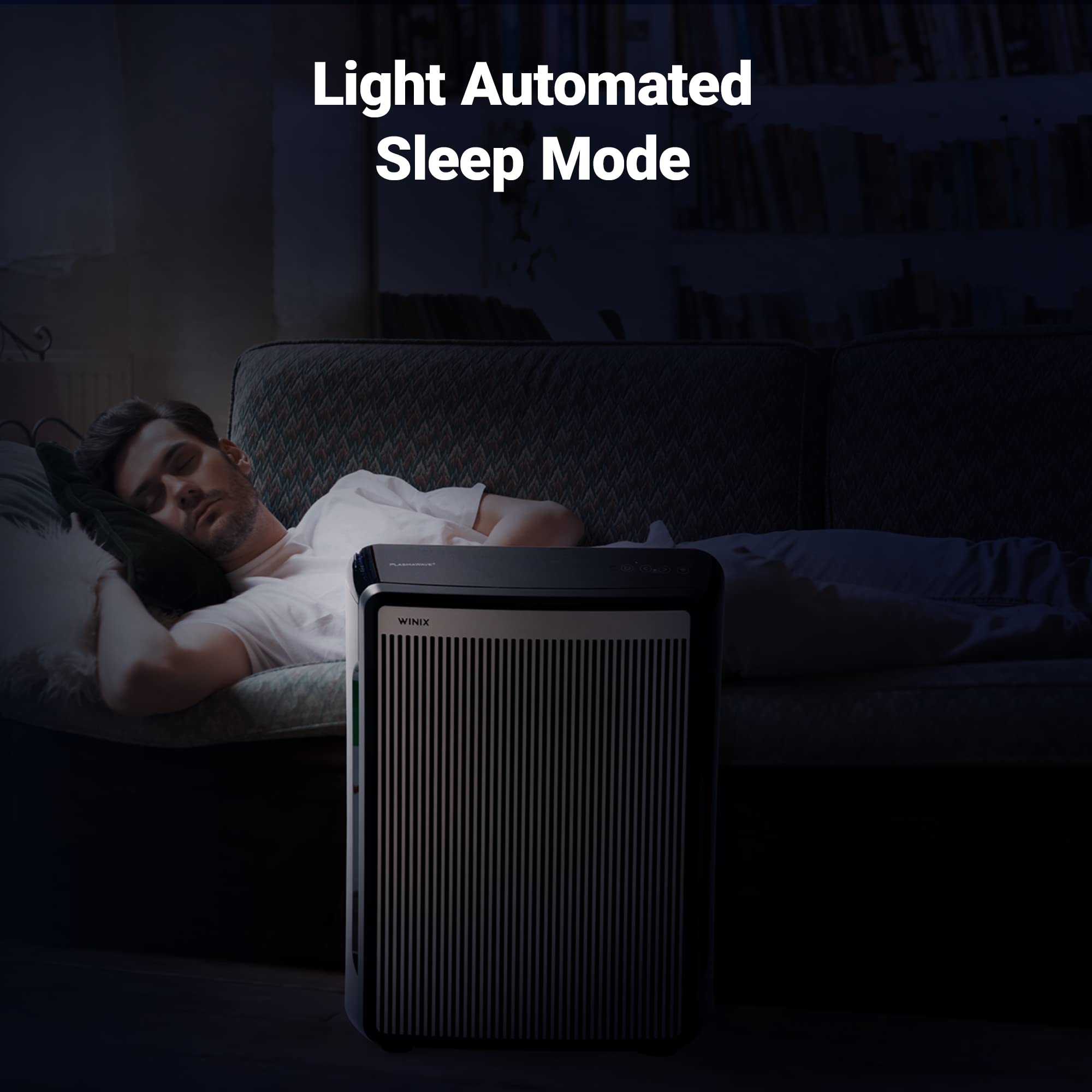 Winix 9800 4-Stage True Hepa Air Purifier with WiFi and PlasmaWave, 500 Sq Ft,Black,Large
