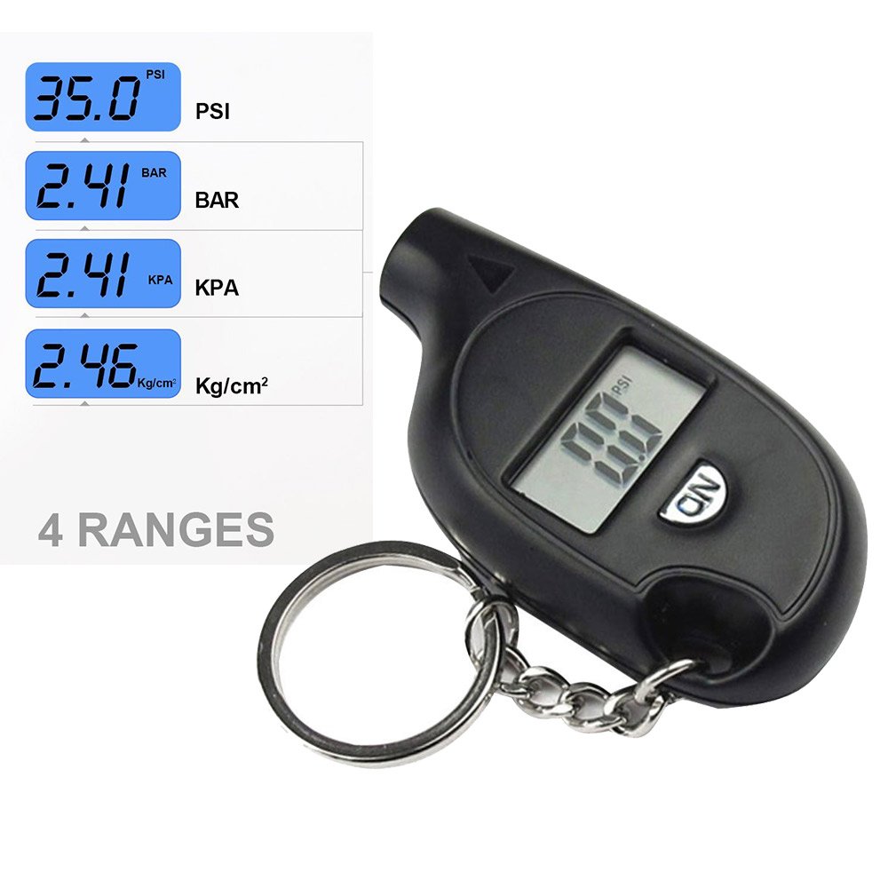 Super Mini Tire Pressure Checker, CLKJCAR Portable LCD Digital Tyre