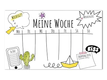 Grazdesign Glas Wochenplaner Glastafel Familie Nicht Vergessen