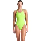 Arena Womens Solid Team Swimsuit Swim Tech Back MaxLife Open Back Bathing Suit Athletic Swimwear