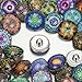 Soleebee BL001 Mixed Random 18mm Aluminum Glass Insight Guides Snap Button Jewelry Charms DIY Accessories (Pack of 20)