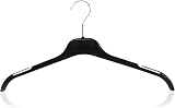 HANGERWORLD 20 Black Plastic Coat Hangers 43 cm for Knitwear Shirts view 3