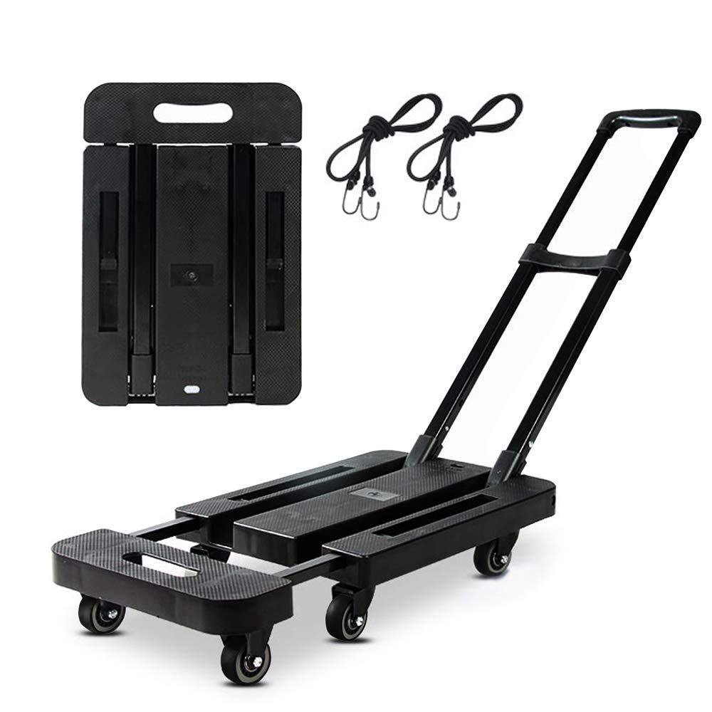 Folding Hand Truck 400 lbs Capacity,6360° Rotating Wheel Folding