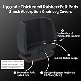 MAYZOLOP 32Pcs Chair Leg Floor Protectors 1.25in Black Felt Pads view 6