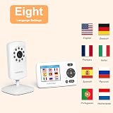 HelloBaby Video Baby Monitor with 2 Cameras, Night Vision, 2X Zoom, No WiFi view 6
