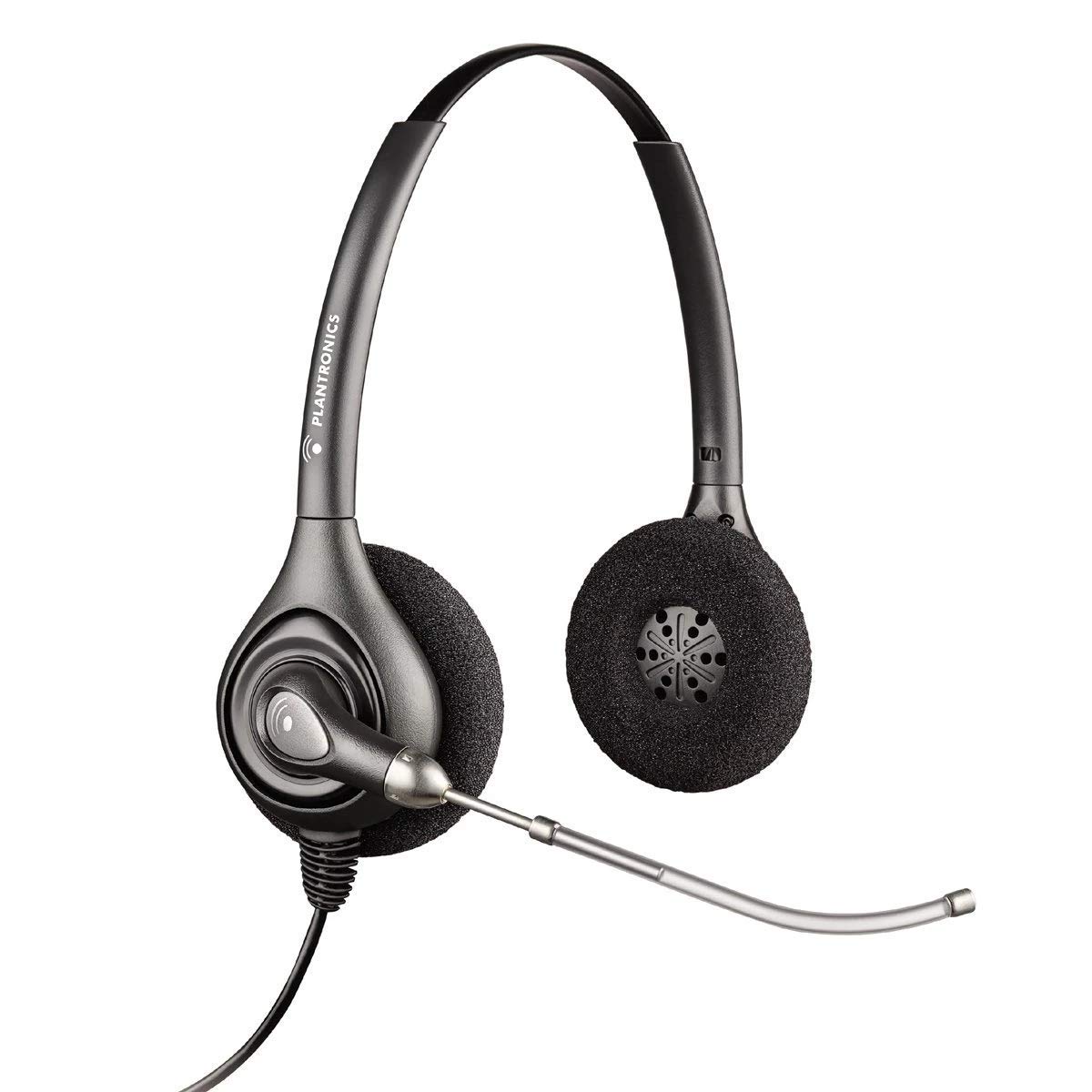 Plantronics SupraPlus HW261/A Wideband Binaural Voice Tube Headset - Black