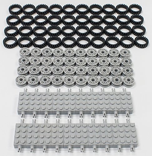 New lego tire, wheel and technic brick axles bulk lot - 100 piece…
