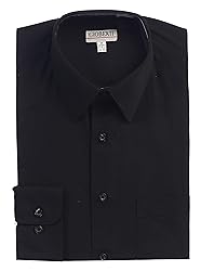 Gioberti Men's Long Sleeve Solid Dress