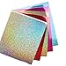 TECKWRAP Shining Laser Heat Transfer Vinyl Holographic Glitter Iron On Vinyl Sheets for T-Shirts and Iron On Vinyl 12