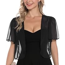 OLYCN Womens Sheer Shrug Chiffon Open 