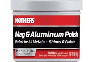 Mothers Mag & Aluminum Polish, 5 oz. — Brilliant Shine, Easy to Use, For All Uncoated & Unplated Metals Including Aluminum Wheels, Stainless Steel Trim and Exhaust Tips, Brass & More (05100)