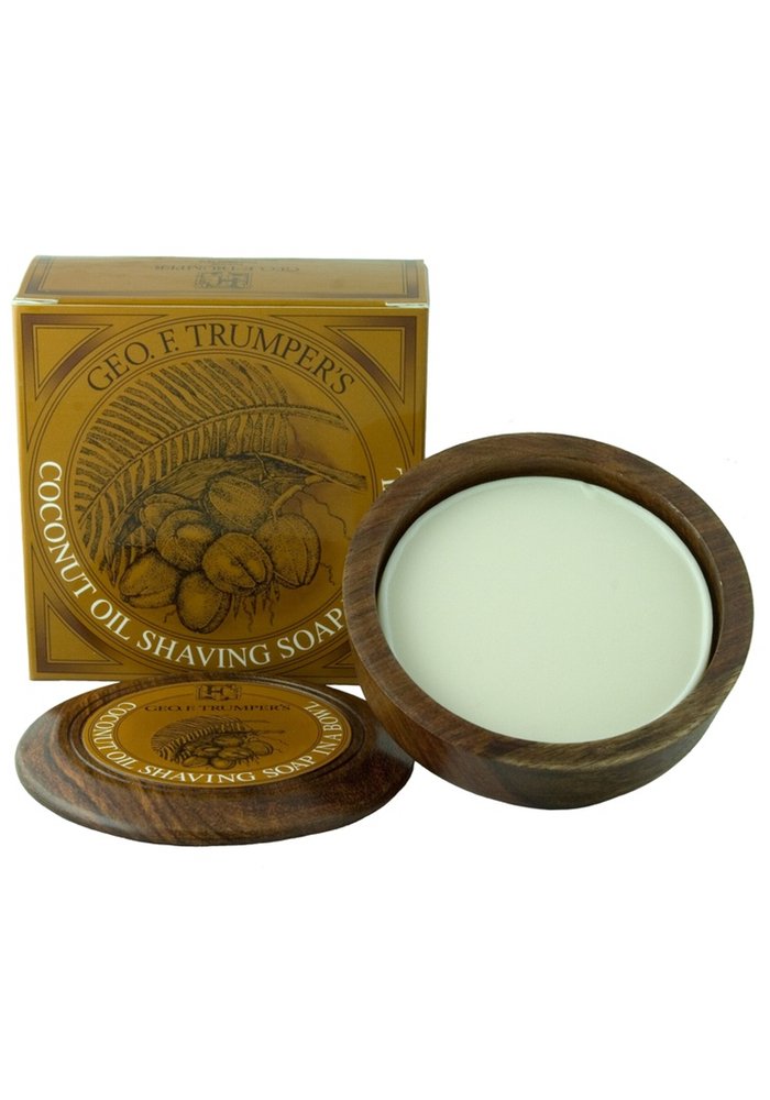Geo F Trumper Wooden Shave Bowl - Coconut (Sensitive/Dry Skin)