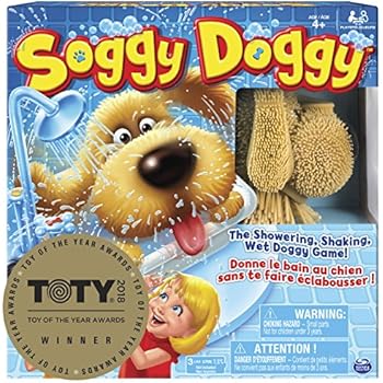 Soggy Doggy Board Game for Kids with Interactive Dog Toy