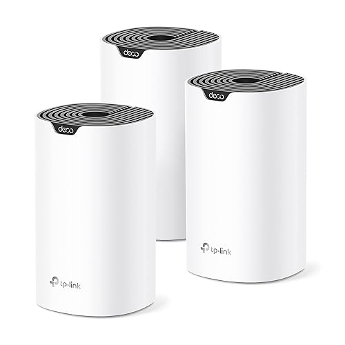 TP-Link Deco S4 Mesh AC1900 WiFi System - Up to 5,500 Sq.ft. Coverage, Replaces WiFi Router and Extender, Gigabit Ports, Works with Alexa, Deco S4(3-Pack)