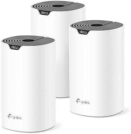 Networking Products - TP-Link Deco S4 Mesh AC1900 WiFi System - Up to 5,500 Sq.ft. Coverage, Replaces WiFi Router and Extender, Gigabit Ports, Works with Alexa, Deco S4(3-Pack)
