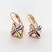 Kemstone Colorful Cubic Zirconia Rose Gold Leverback Earrings for Women Dangling Jewelry for Women