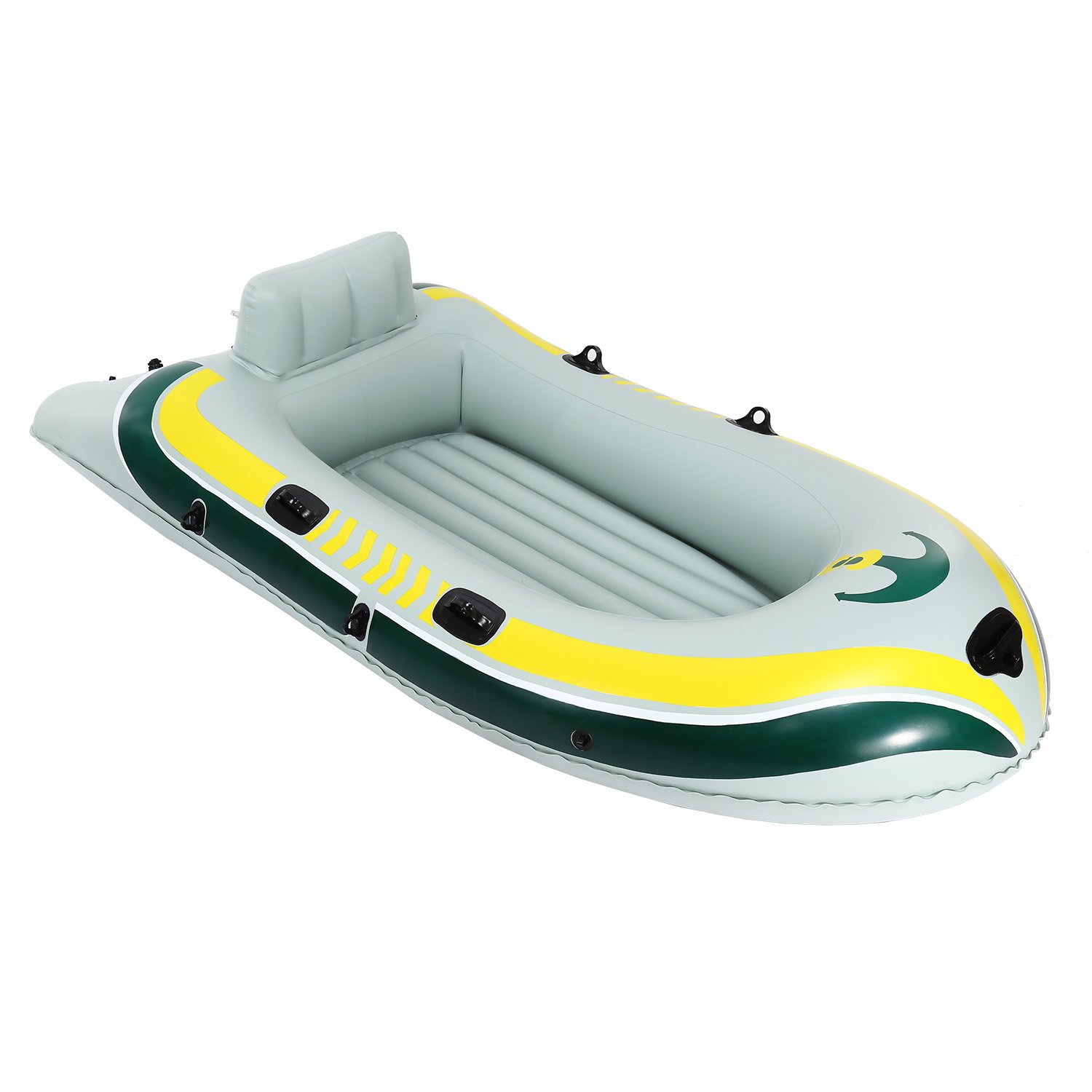 Yuebo Inflatable Boat, Blow Up Boat with Oars, Air Pump and Grab Rope (3-person)