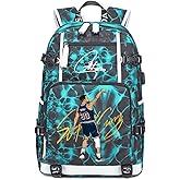Ansigeren Basketball Player 30 Multifunction Backpack Travel Student Backpack Fans Bookbag For Men Women (4)