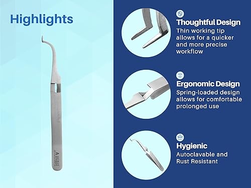 Orthodontic Buccal Tube Tweezer - Reverse Action Bracket Holding Tool For Dental Work