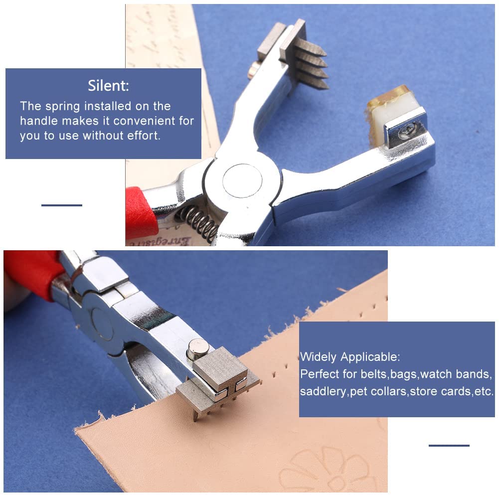 424 Pcs Leather Working Tools Leather Tools and Supplies with Instructions, Sewing Kit, Tool Holder, Wooden Storage Box, Stamping Set