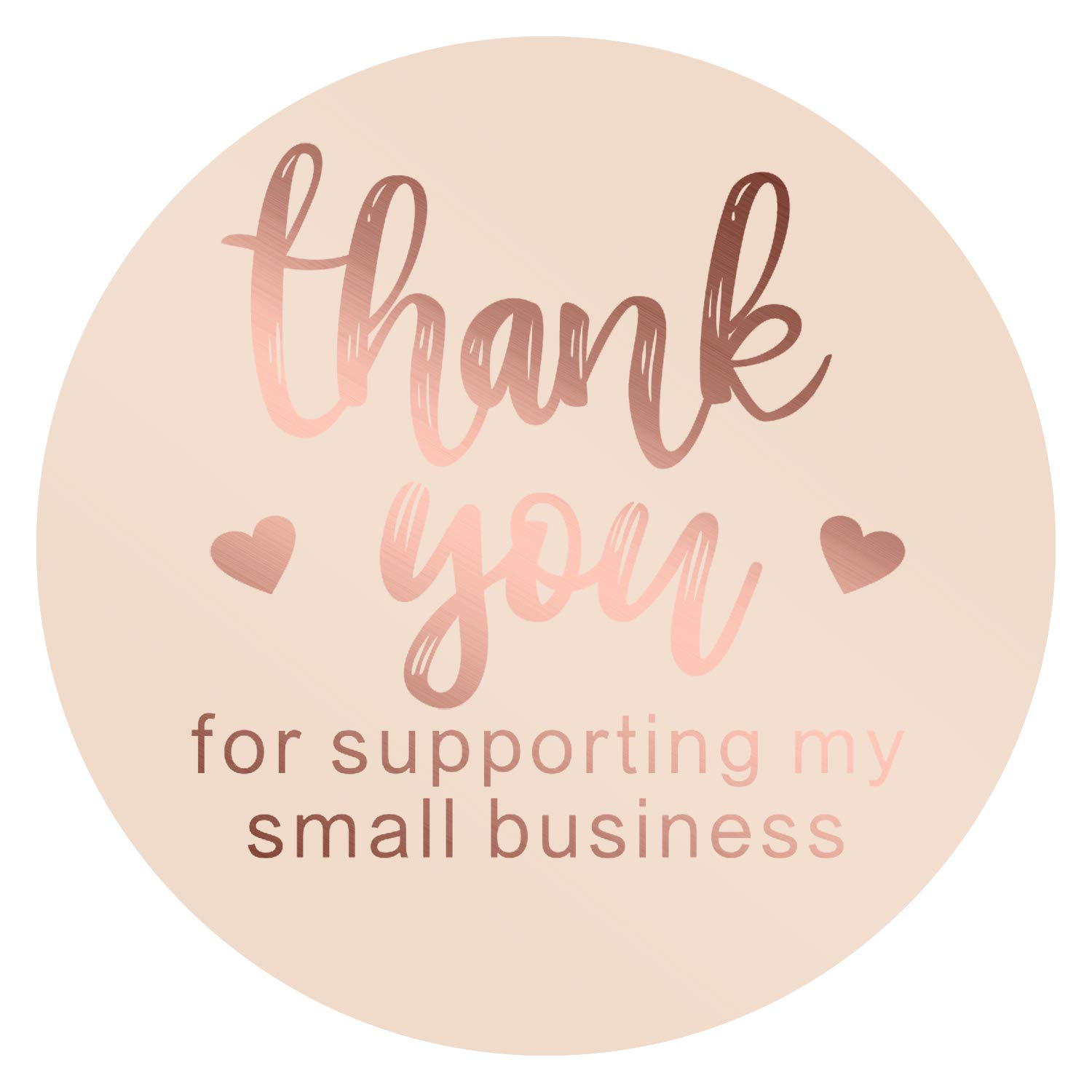 AIEX 2 Inch Thank You Sticker Foil Thank You for Supporting My Small Business Labels for Sealing, Decoration (1 Roll, 500 Stickers)