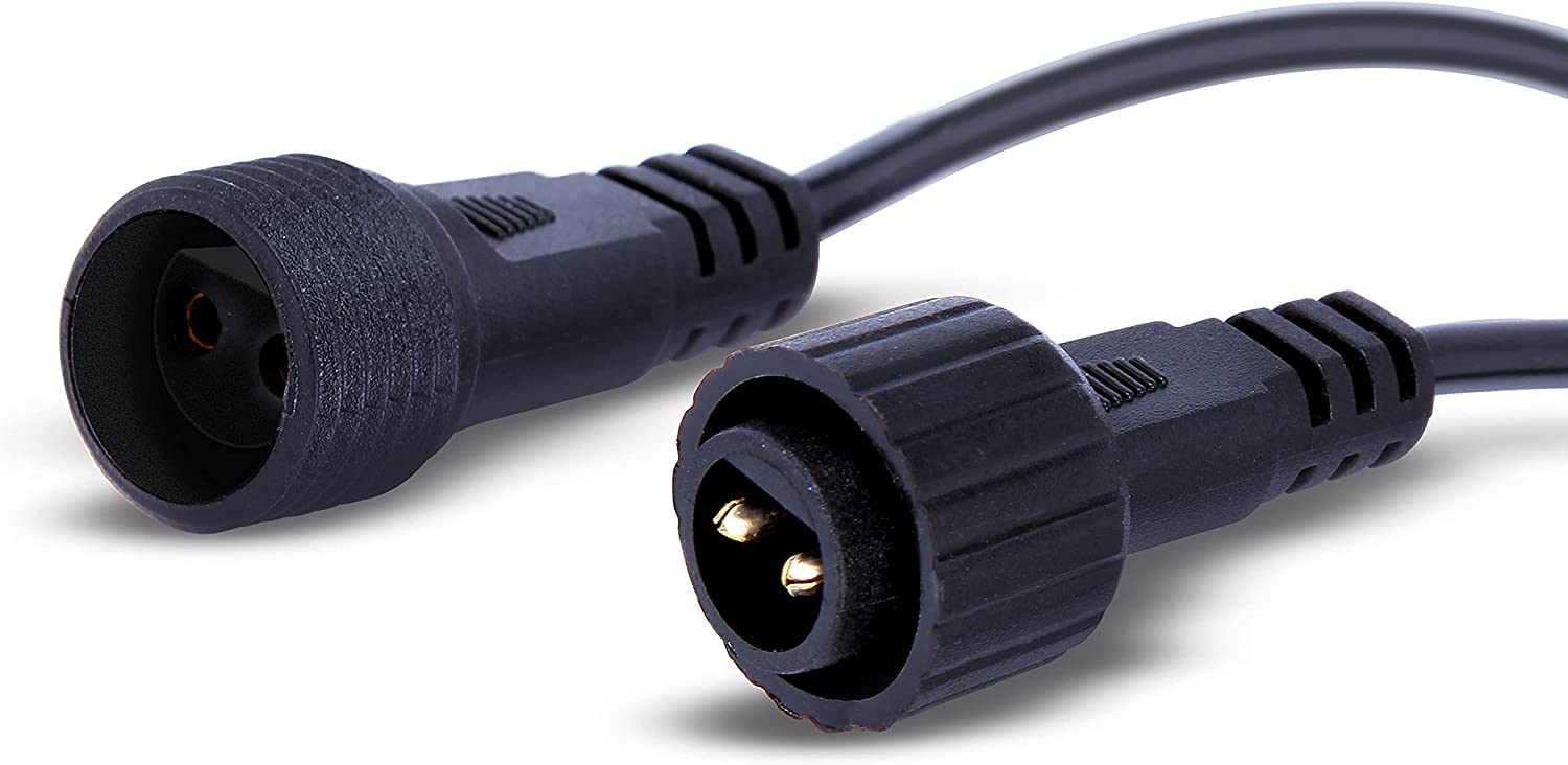 Redefun 2 Pin Extension Cable, 6M Waterproof Cord Anti-Corrosion Extension Lead Wire for Outdoor String Lights, Festoon Lights, G40 Globe Light, Icicle Curtain Net Light — image 1
