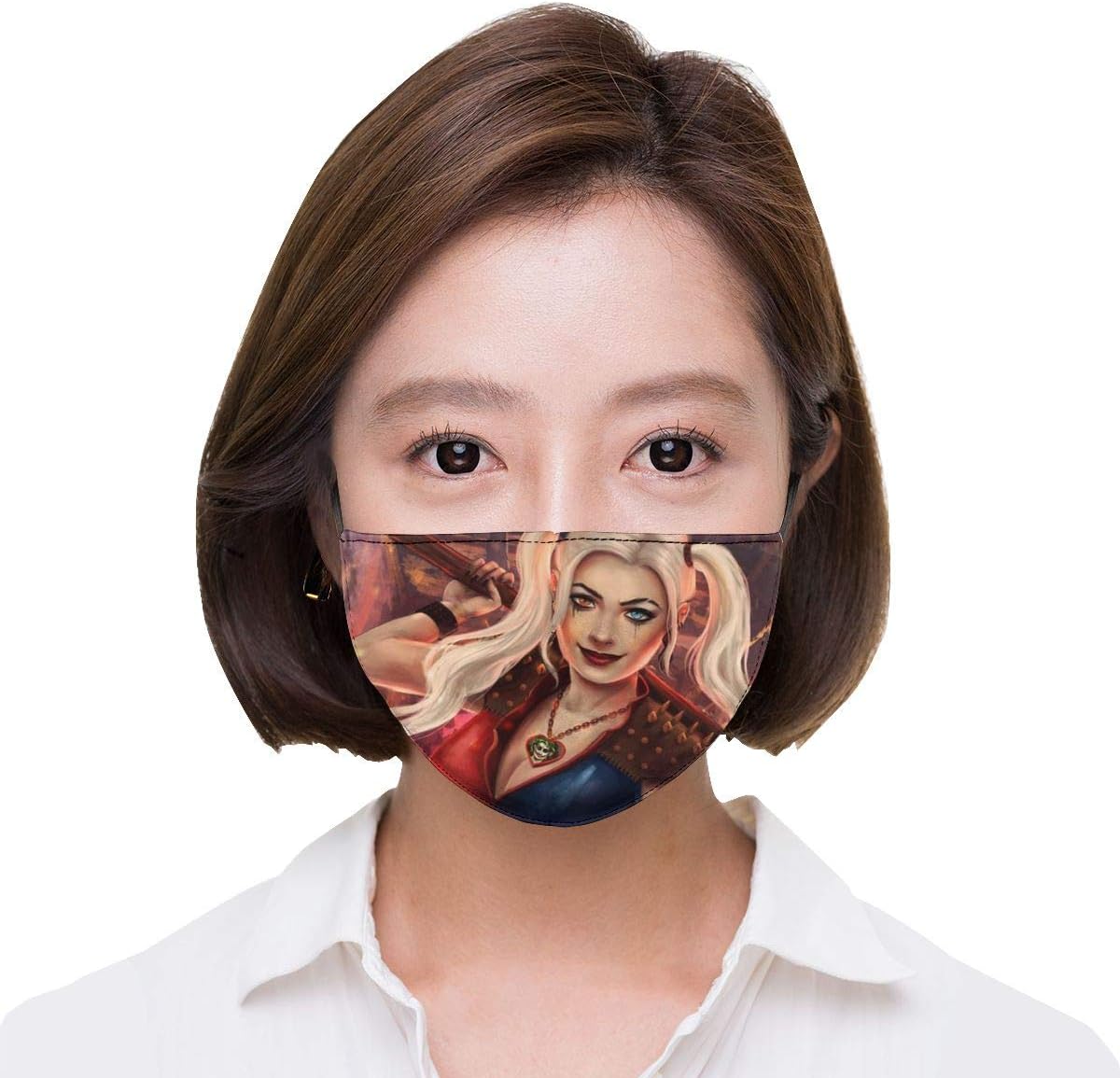Har-Ley Qu-inn Fight Half Face Mouth Mask Fashion Anti Dust Mask Ski Cycling Safety Mask Cover for Women Men Kids