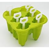 Top Quality Silicone Popsicle Molds by Simpler Treats - the Safe Alternative to BPA-free Plastic Pop Molds - Make Six Healthy Delicious Ice Pops with Reusable Sticks - Won't Crack - Easy to Clean
