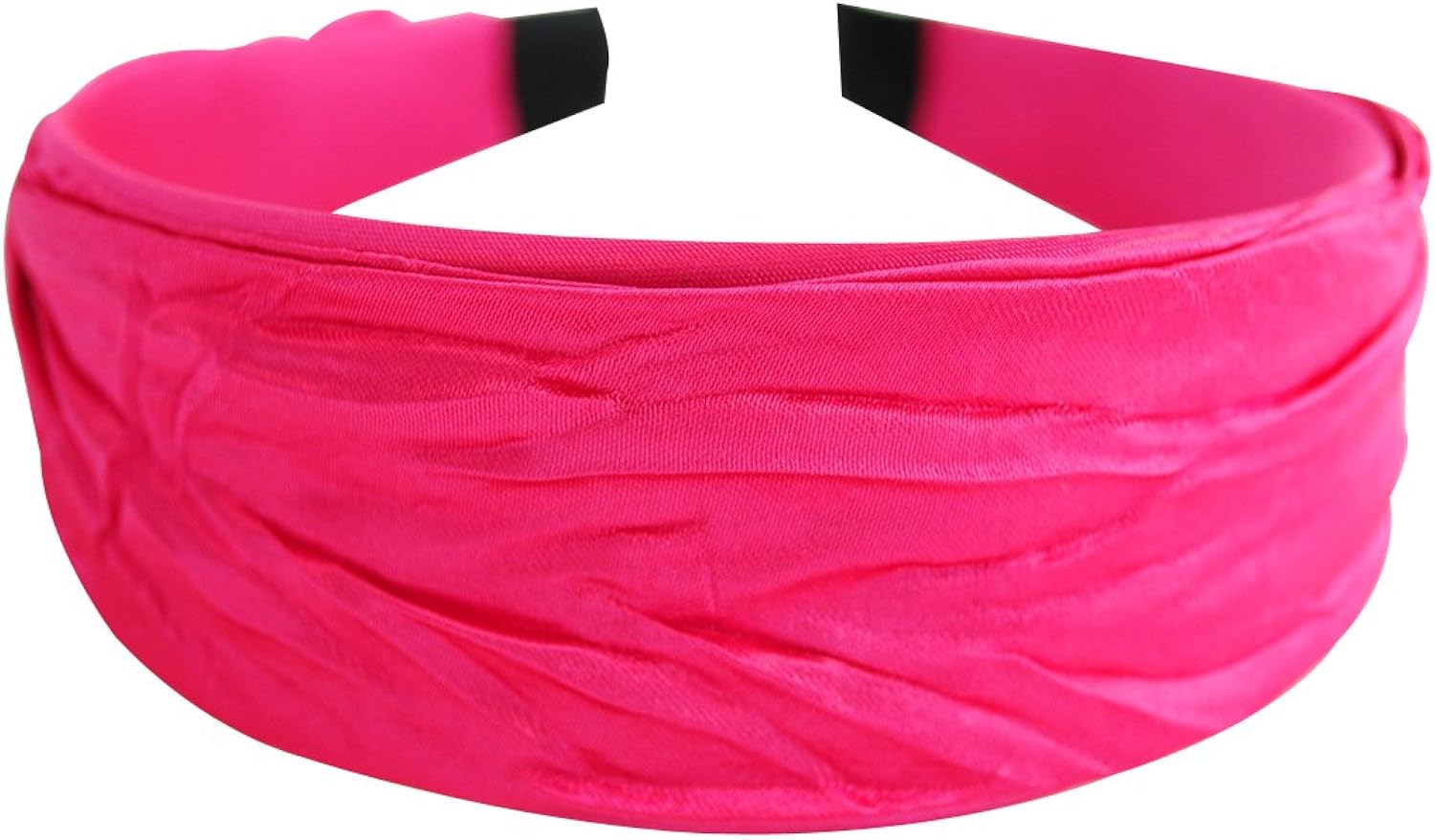 Hot Pink Fashion Headband, Super Gathered Hard Headwrap