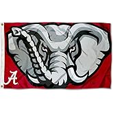 College Flags & Banners Co. Alabama Crimson Tide Elephant Head Flag Large 3x5