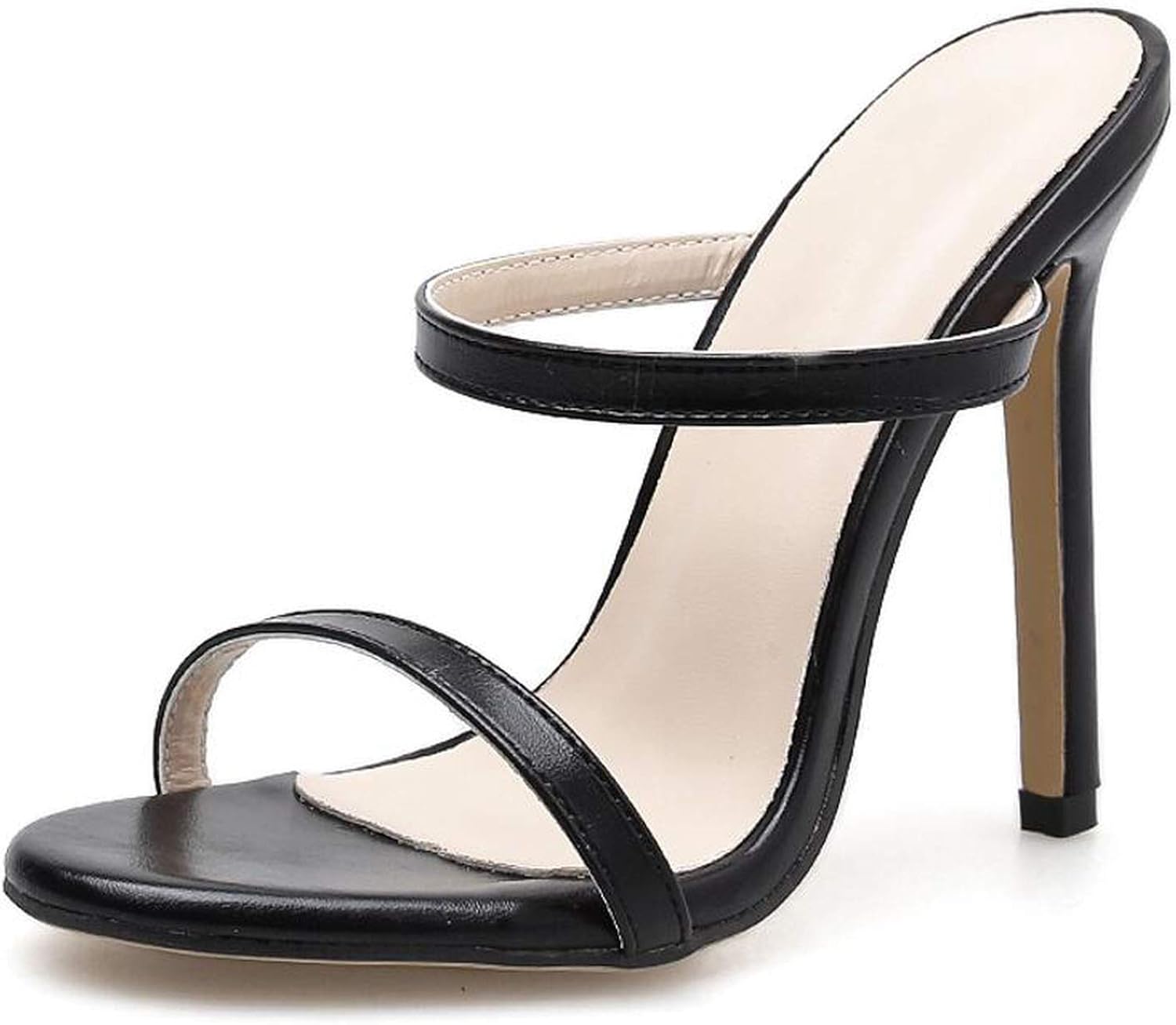 simple black open toe heels