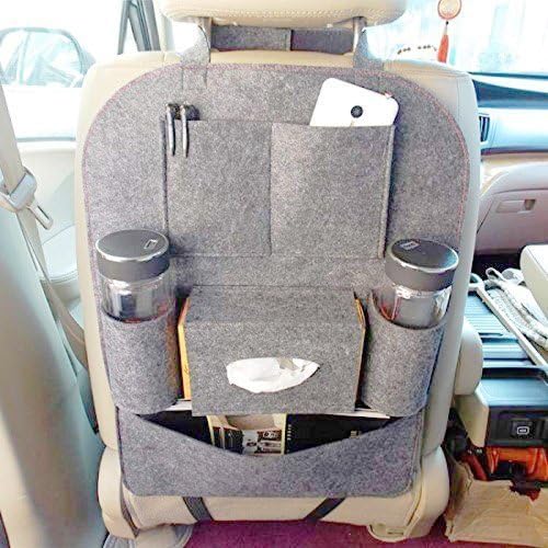 Car Backseat Storage Bag Functional Organizer 6 Pocket - Grey