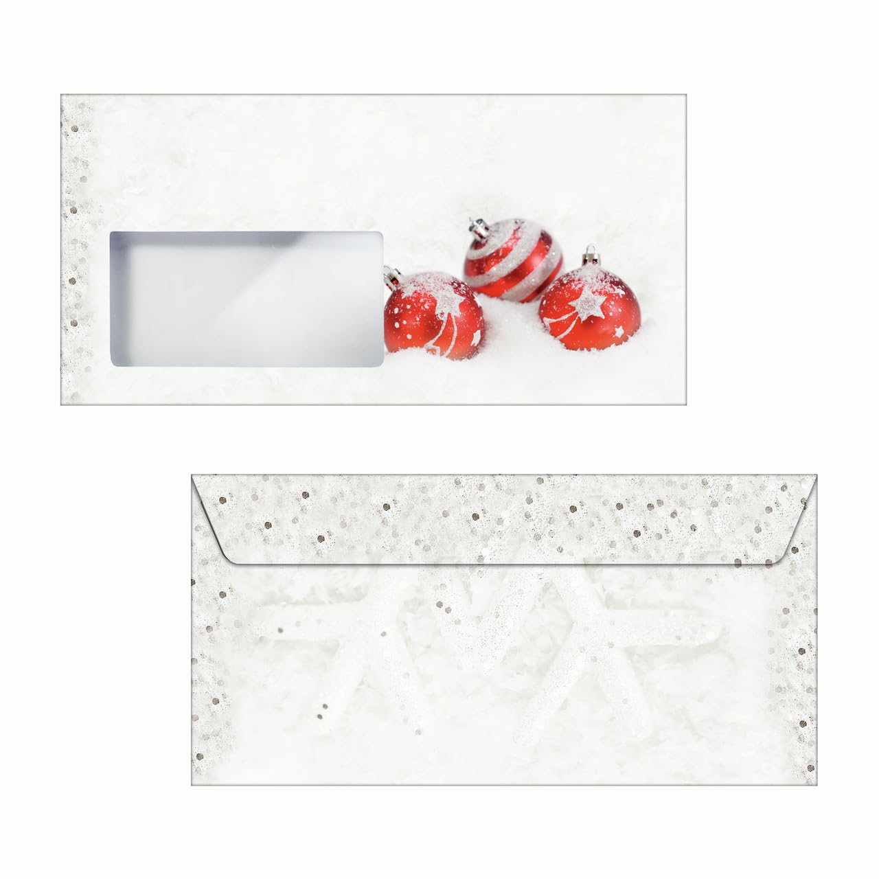 SIGEL DU247 Christmas envelopes "Winter Flair", DL, with window, 90 gsm, 50 Pieces