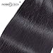 FASHION QUEEN Human Hair Bundles Straight Bundles Human Hair Straight Hair Bundles 3 Brazilian Hair Bundles (18”20”22” Inch) 100% Unprocessed Remy Virgin Natural Black Color 90-100g Each Bundle