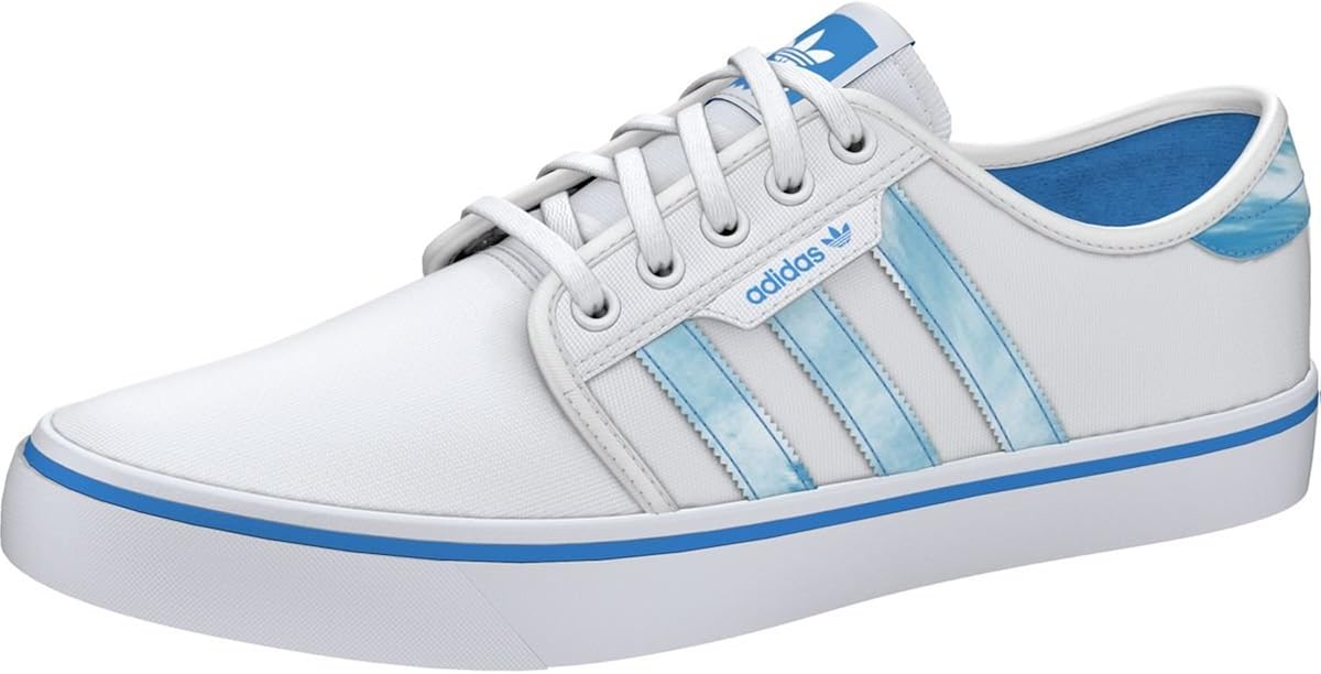Amazon.com | adidas Originals Men's Seeley Running Shoe, White/Blue Bird/White, 10.5 M US 