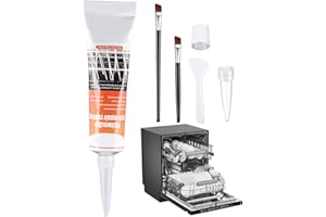 Dishwasher Rack Repair Kit - Dishwasher Rack Coating/Glue with 2 Brushes, 50ml Long-Lasting Coating Adhesive for Home Ovens F