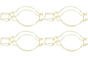 HAKIDZEL 4 Pcs 78mm Mason Jar Lid Clamps Wire Locking Rings for Sealed Canning Storage Jars Assorted Style