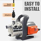 VEATON 1200W Portable Garden Booster Jet Pump 3500L/H 46m Lift 4.6 bar view 7