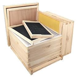 POLLIBEE 8 Frame Beehive kit, Complete Bee Hive for