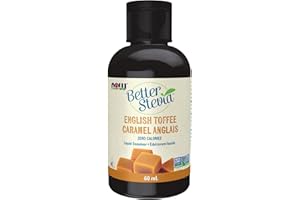 NOW Foods BetterStevia English Toffee Flavour, Zero-Calorie Liquid Sweetener, Keto Friendly, Suitable for Diabetics, No Eryth
