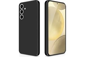 GiiYoon Silicone Case Compatible with Samsung Galaxy S24, Full Body Silky Soft Touch Phone Case with Camera Protection, Shockproof Cover with Microfiber Lining, Black
