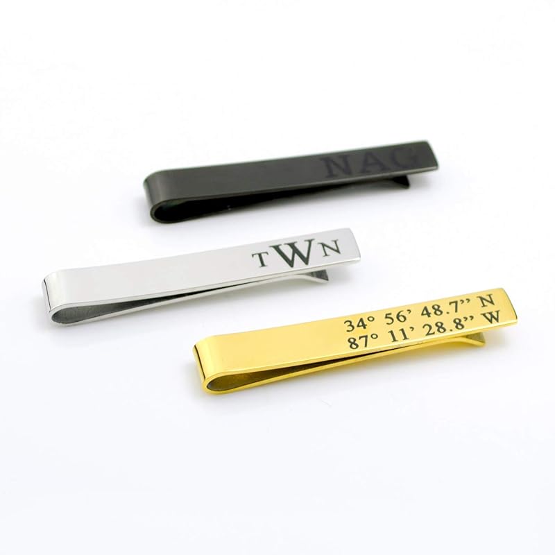 Actual handwriting Tie Bar, Hidden message tie bar, Custom
