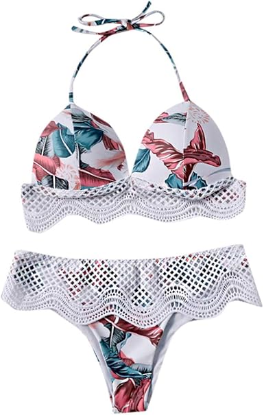 Alikeey 2 Pieces Soild Push Up Padded Beach Bikini Pour Femmes Maillot De Bain Femme Pieces Tankini Taille Haute Pin Up Vintage A Pois Push Polka Grande Taille Bandeau Ensembles Amazon Fr Vetements Et