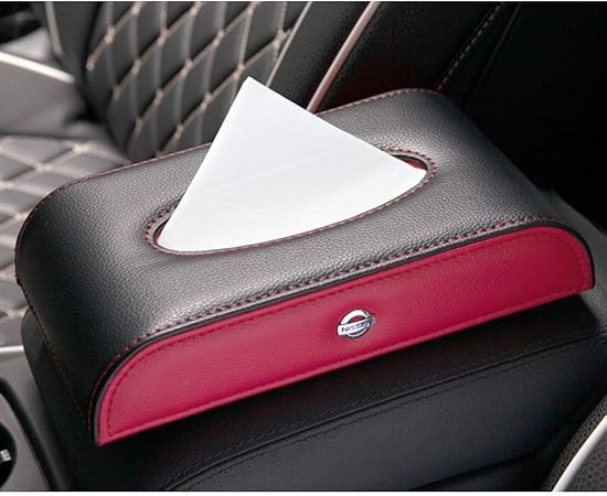 Amazon ニッサン 専用 ティッシュボックス 車 ティッシュケース くるま用 ロゴ入り 革 Puレザー サンバイザーティッシュホルダー 車用 高級 ティッシュカバー インテリア 便利 車用品 車載 車内収納 高い質感 車用ティッシュカバー ボックス 車 バイク
