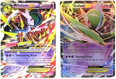 Gallade Collection Cards Set - Mega EX 35/108 - EX 34/108 Packed in Box and Sleeves