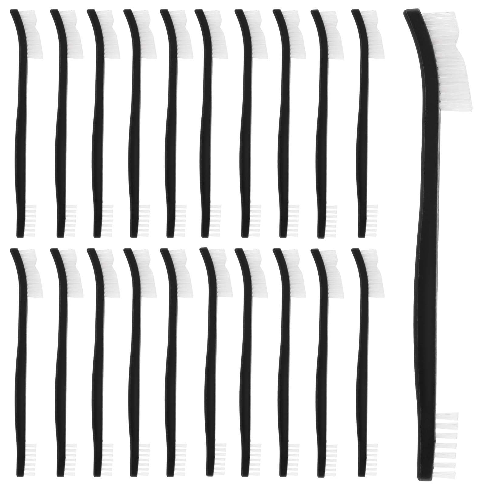 SINJEUN 20 Pcs Nylon Cleaning Brushes, Double-Ended Nylon Detailing Crevice Brushes, 7Inch Small Cleaning Brushes for Corners, Sinks, Crevices, Keyboards and Tight Spaces