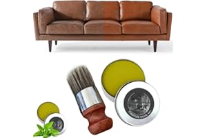 TROPAME Furniture Salve for Leather, Furniture Salve for Wood, Leather Salve for Furniture, Leather Furniture Salve and Brush, Furniture Salve Brush, Fix and Protect Your Leather Pieces1