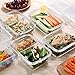 2 Compartment Glass Meal Prep Containers (3, 30 Oz) - Food Storage Containers with Vented Lids | Glass Bento Box Lunch Box for Adults | Leakproof Food Prep Containers | Portion Control Food Containers