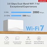 MERCUSYS Halo H25BE 3-Pack WiFi 7 Mesh System 7-Port Combo Dual-Band view 3
